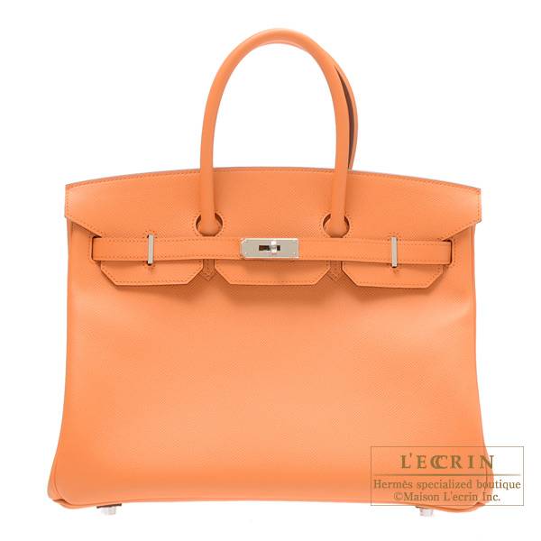 Hermes Birkin 35 cm handbag in white epsom leather