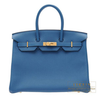 Hermes　Birkin bag 35　Blue de galice　Togo leather　Gold hardware