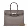 Hermes　Birkin bag 30　Etain　Epsom leather　Silver hardware