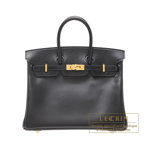 Hermes Kelly bag 25 Sellier Black Box calf leather Silver hardware