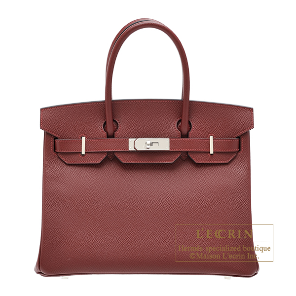 Hermes　Birkin bag 30　Rouge H　Epsom leather　Silver hardware
