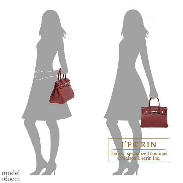Hermes Birkin 30 Bag Rouge H Gold Hardware Clemence Leather New w