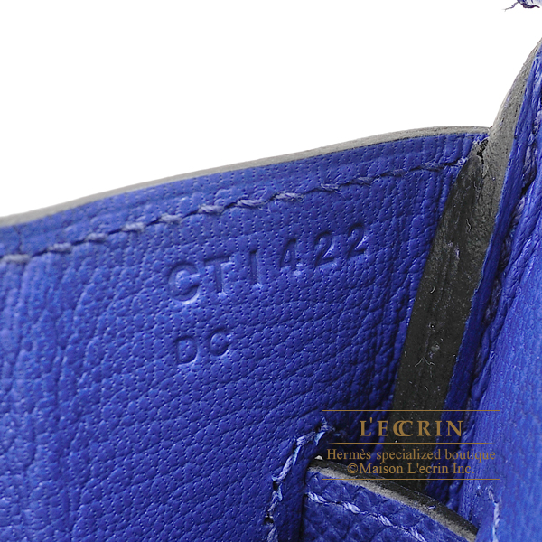 Hermes Birkin bag 30 Blue electric Epsom leather Silver hardware