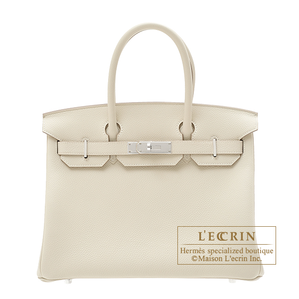 Hermes　Birkin bag 30　Craie　Togo leather　Silver hardware