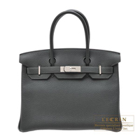 Hermes　Birkin bag 30　Vert fonce　Togo leather　Silver hardware