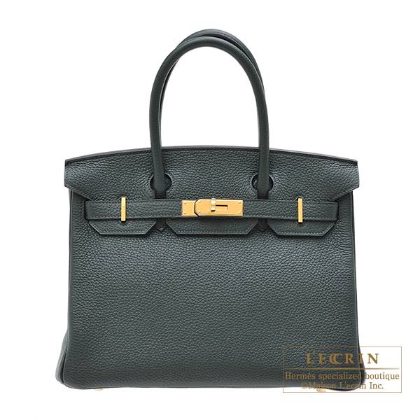 Hermes Vert Chartreuse Clemence Leather Omnibus GM Bag, 13 x 11.5
