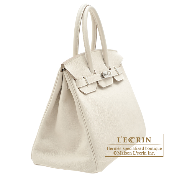 Hermes Birkin bag 35 Craie Togo leather Silver hardware