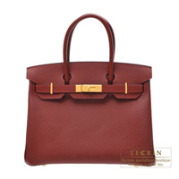 Hermes　Birkin bag 30　Rouge H　Epsom leather　Gold hardware