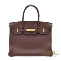 Hermes　Birkin bag 30　Havane　Clemence leather　Gold hardware