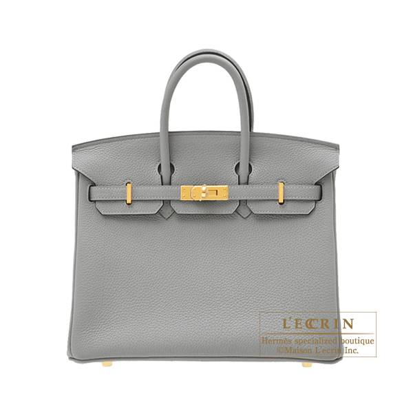 Hermès Birkin 25 Gris Mouette Togo Gold Hardware