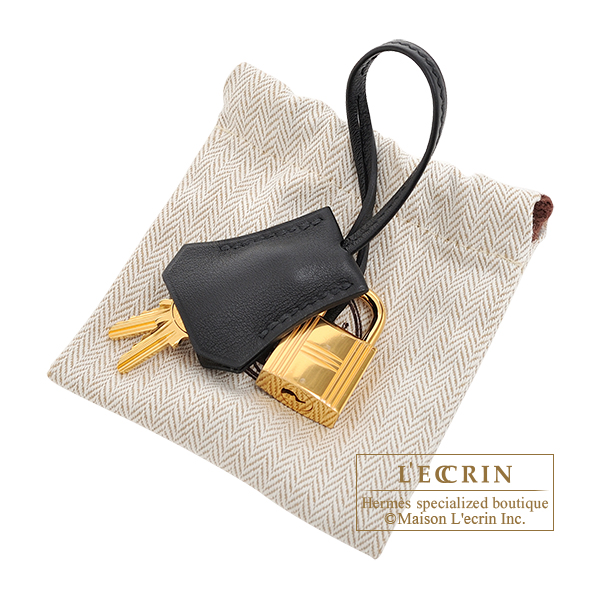Hermes Black Swift Leather Gold Hardware Birkin 40 Bag Hermes