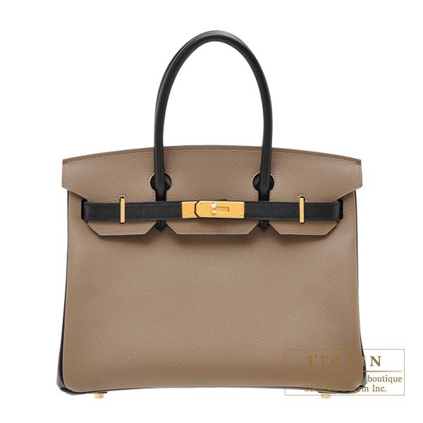 Hermes Personal Birkin bag 30 Etoupe grey/ Craie Epsom leather