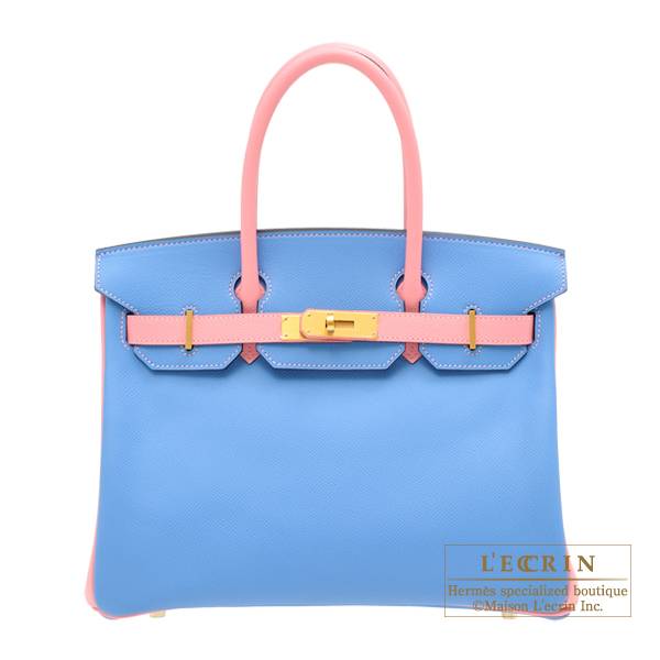 Hermes Birkin 30 Blue Paradis Bag Gold Hardware Epsom Leather