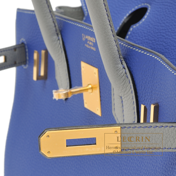 Hermes Birkin 25 Blue Electric Togo Gold Hardware