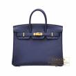 Hermes　Birkin bag 25　Blue encre　Togo leather　Gold hardware
