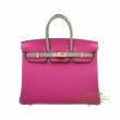 Hermes　Personal Birkin bag 25　Rose purple/　Gris asphalt　Togo leather　Champagne gold hardware