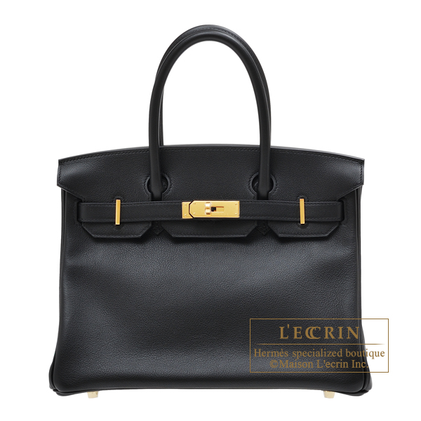 Hermes　Birkin bag 30　Black　Novillo leather　Gold hardware