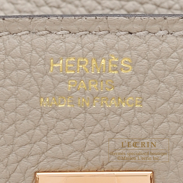 Hermès Birkin 25 Gris Tourterelle Togo Rose Gold Hardware RGHW