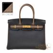 Hermes　Personal Birkin bag 30　Black/Etoupe grey　Togo leather　Gold hardware
