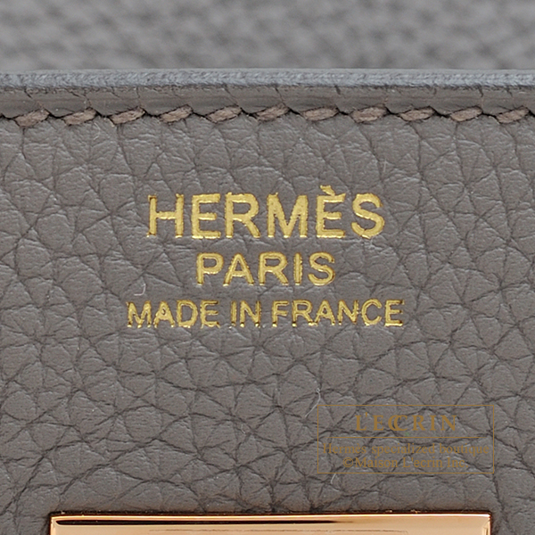 Hermes Birkin Bag 30cm Etain Togo Rose Gold Hardware