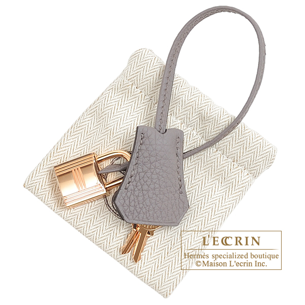 Hermes Birkin bag 30 Etain Togo leather Gold hardware