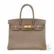 Hermes　Personal Birkin bag 30　Etoupe grey　Togo leather　Gold hardware