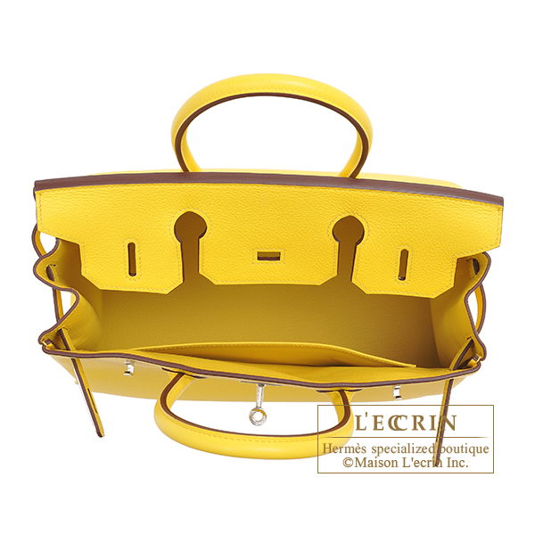 Hermes Birkin 25 Bag Jaune de Naples Novillo Leather Gold Hardware