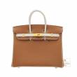 Hermes　Personal Birkin bag 25　Gold/Craie　Togo leather　Matt Gold hardware