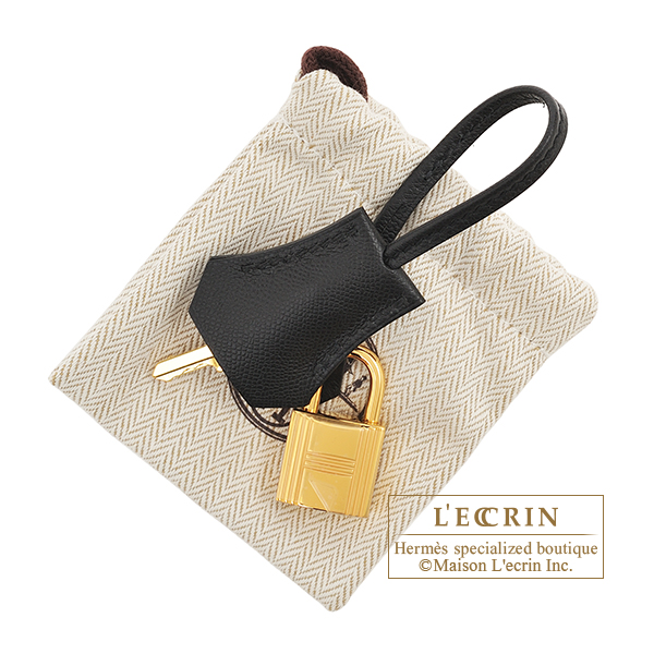 Hermes Birkin Sellier bag 25 Black Madame leather Gold hardware