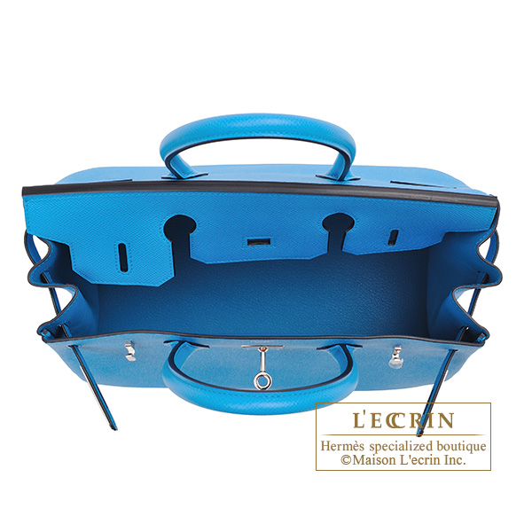 Hermes　Birkin bag 30　Blue frida　Epsom leather　Silver hardware