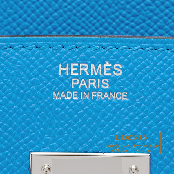 Hermes　Birkin bag 30　Blue frida　Epsom leather　Silver hardware