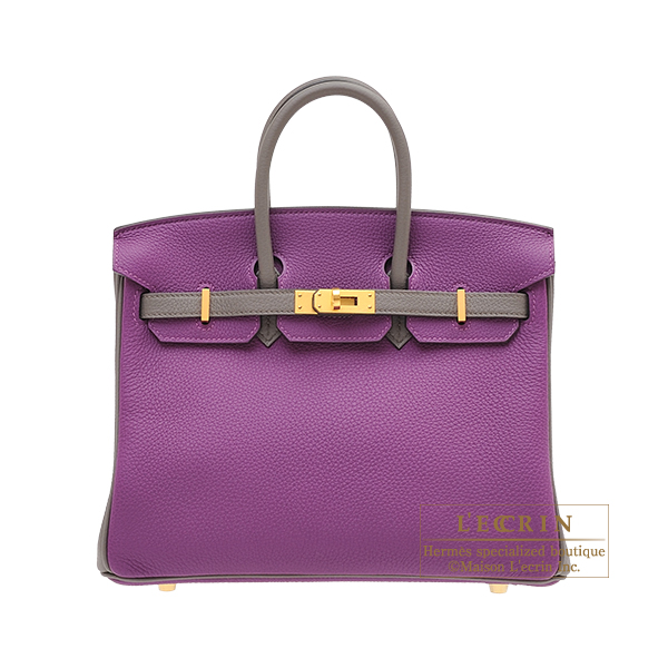 Hermes　Personal Birkin bag 25　Anemone/　Etain　Togo leather　Matt gold hardware