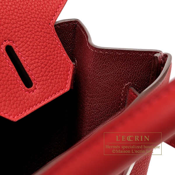 Hermes Birkin Verso bag 30 Rouge casaque/ Rouge H Togo leather Silver  hardware