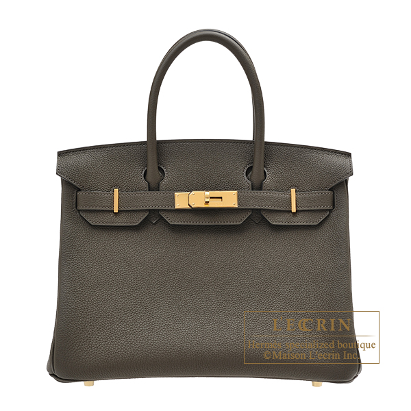 Hermes Birkin 30 in Vert Maquis w/ Gold Hardware, Togo Leather