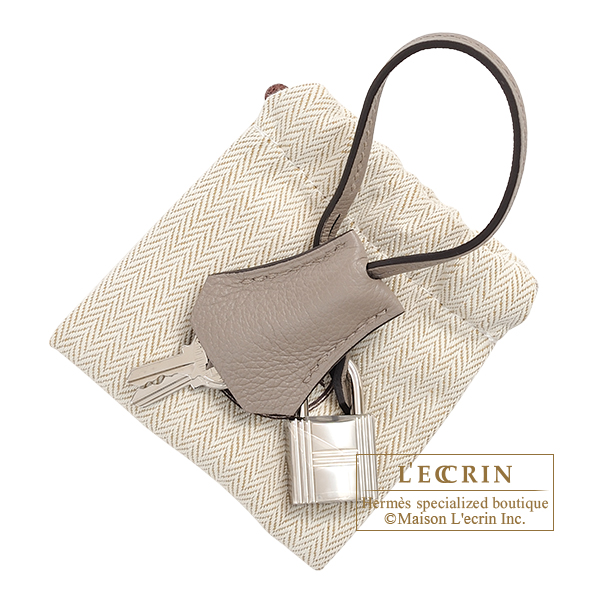 Hermes Birkin 25 Bag Gris Asphalte Novillo Leather Gold Hardware