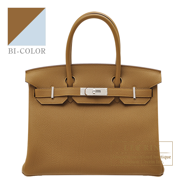 Hermes Birkin bag 30 Bronze dore Togo leather Gold hardware for