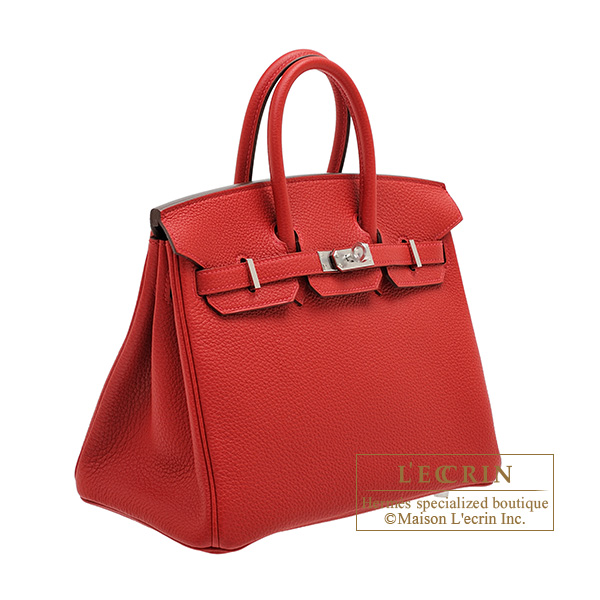 Hermes Birkin Verso bag 25 Rouge casaque/ Rouge H Togo leather Silver  hardware