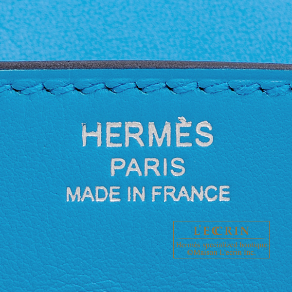 Hermes Birkin bag 30 Blue frida Epsom leather Silver hardware