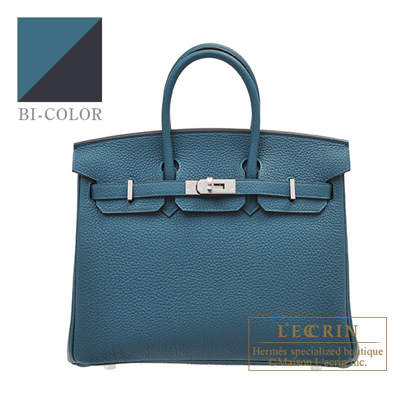 Hermes　Birkin Verso bag 25　Vert bosphore/　Blue ocean　Togo leather　Silver hardware