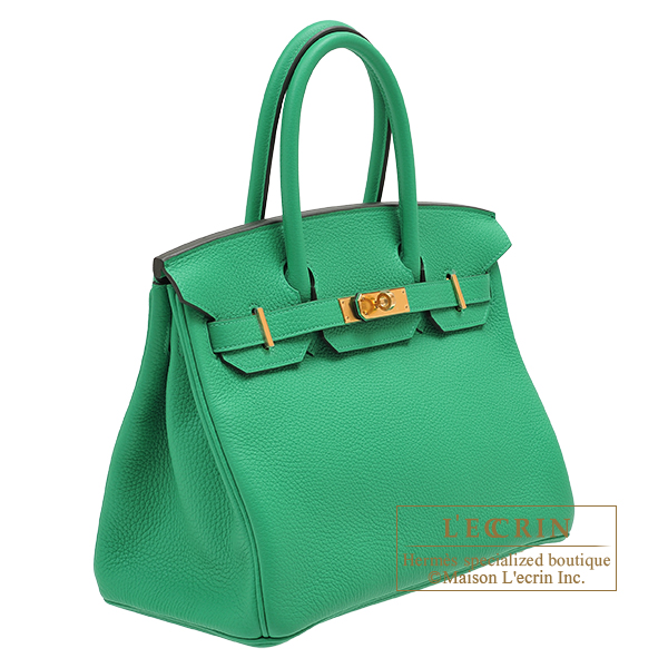 MINT! Lovely Hermes Birkin 30 cm VERT ANIS Grass Green Tote Bag
