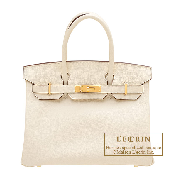 Hermes Birkin Sellier Bag Nata Epsom with Gold Hardware 30