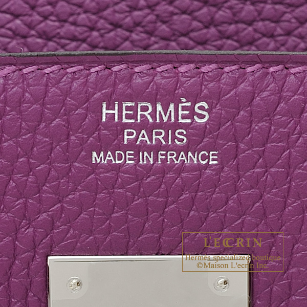 Hermes Birkin bag 30 Anemone Epsom leather Silver hardware