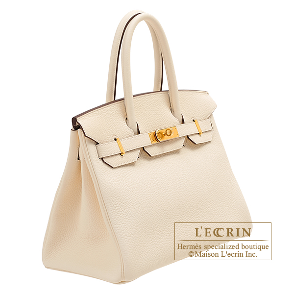 Hermes　Birkin bag 30　Nata　Clemence leather　Gold hardware