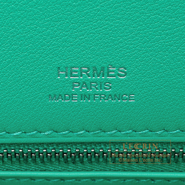 HERMÈS Limited Edition Shadow Birkin 25 handbag in Menthe Swift