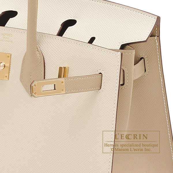 Hermes Personal Birkin Sellier bag 25 Craie/Trench Epsom leather