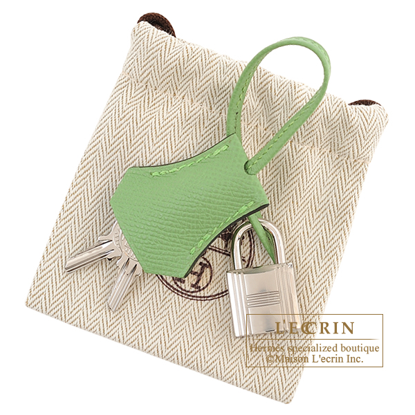 Hermes Bolide bag 27 Vert criquet Epsom leather Silver hardware