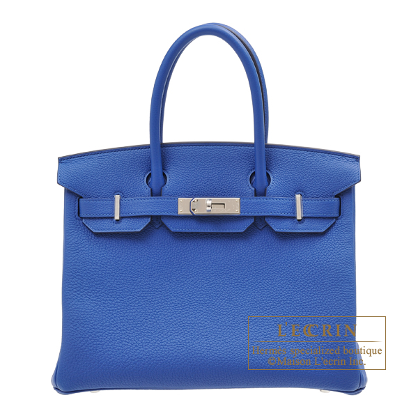Hermes　Birkin bag 30　Blue france　Togo leather　Silver hardware