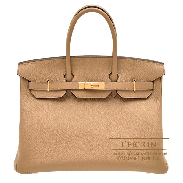 Hermes Birkin bag 35 Chai Clemence leather Gold hardware