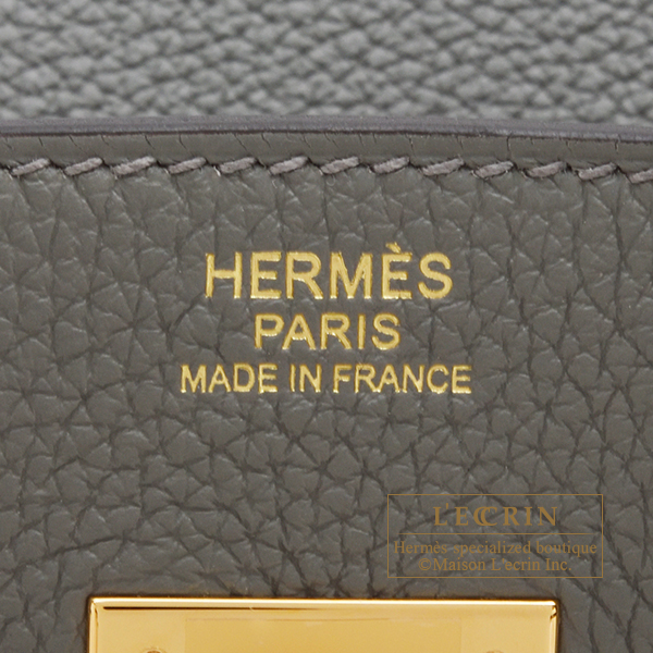Hermes Birkin 35 Gris Meyer Togo Gold Hardware