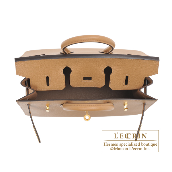 Hermes　Birkin Sellier bag 25　Chai　Madame leather　Gold hardware